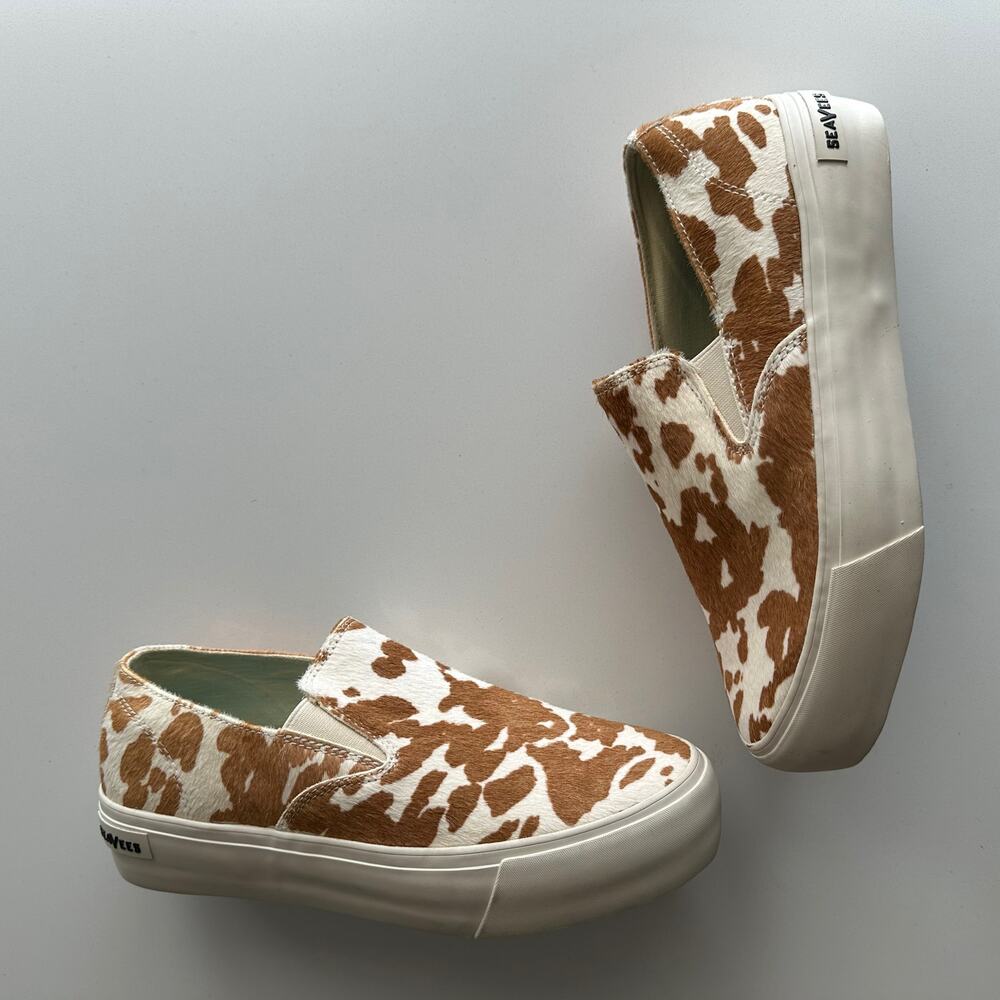 Seavees EUC Baja Platform Mulholland Cowhide Slip On Comfort‎ Sneakers 9.5